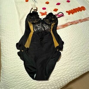 For Love & Lemons - One Piece - Black Lace - Size Large